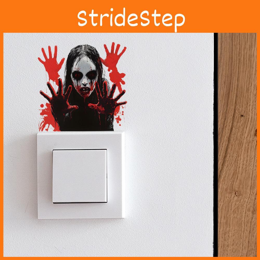 Halloween Blood Horror Hand Pvc Switch Sticker Wall Decal For Home Spaces Office