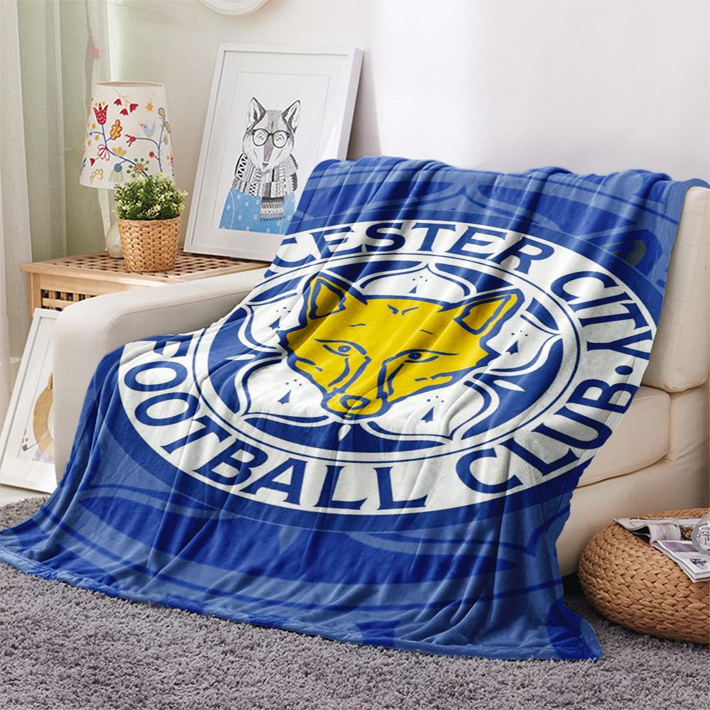 1pc leicester city Print Flannel Blanket, High quality Comfortable for All Seasons, Home Decor, Warmth and Comfort, Perfect for Christmas Gifts69