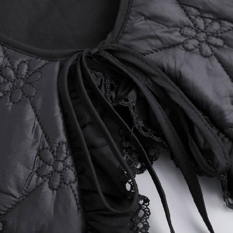Sophisticated Sequins Quilted Cape False Collar Chinese Elegant Ruffled Lace Layering Shawl Clothing Accessory for Dress