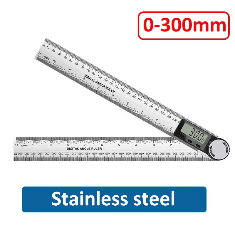 2-in-1 Digital Angle Ruler Inclinometer Protractor Goniometer 360° Plastic/Stainless Steel Gauge Angle finder Measurement Tool