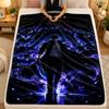 Flannel BlanketSolo Leveling Warm Soft Throw Blanket for Indoor Sofa Bed Living Room Use