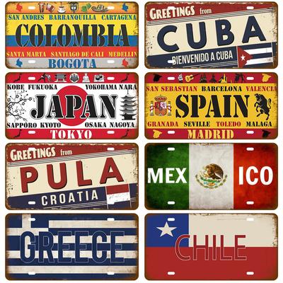 Home Decor National Flag Metal Sign Tinplates Plate Plaque Tin Sign Vintage For Garage Bar Pub Living Room Wall Decoration Art