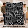 Benutzerdefinierter Name West Ham United Flanell-Kuscheldecke Personalisierter Text Weiche Decke Bett Sofa Geschenk