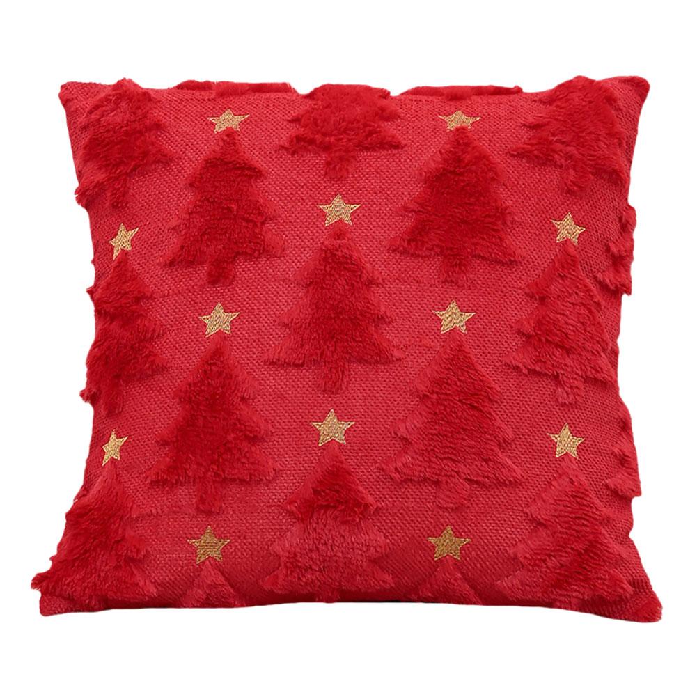 Christmas Tree Decorative Throw Pillow Covers Soft Plush Pillow Cases for Couch Sofa Bed Room Pillowcase Home Decor 45x45cm