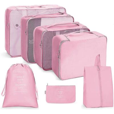 7-teilige Reise-Organizer-Taschen, Koffer-Packtaschen mit Schuhaufbewahrungstaschen