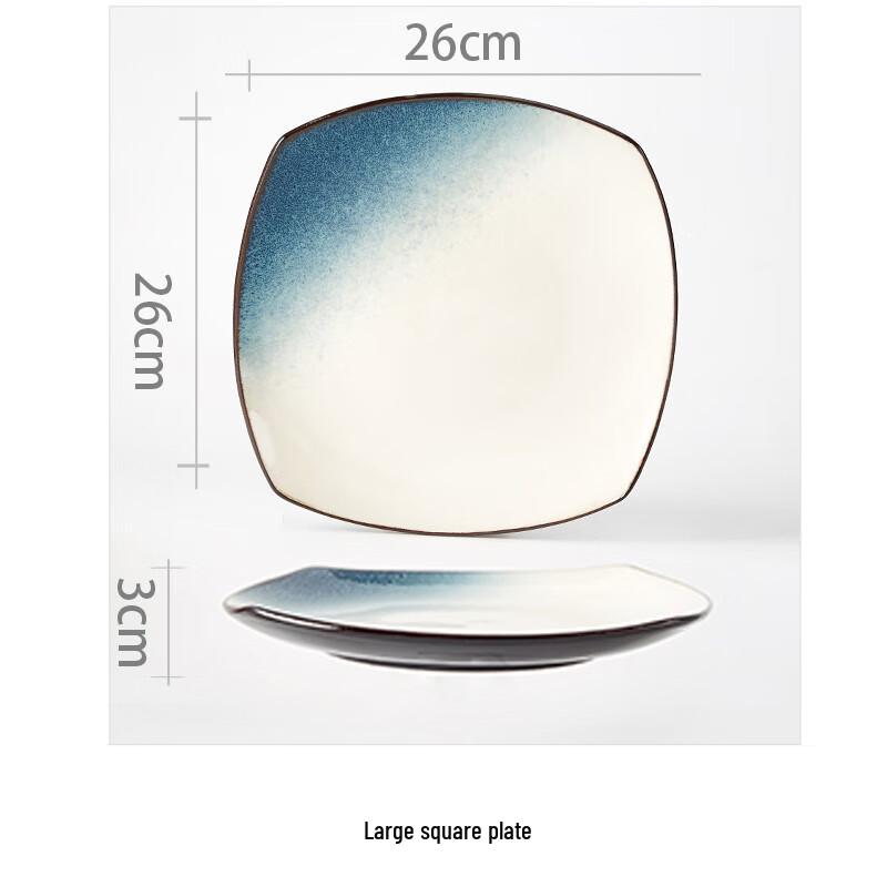 Nordic Ceramic Dinner Plate - Square