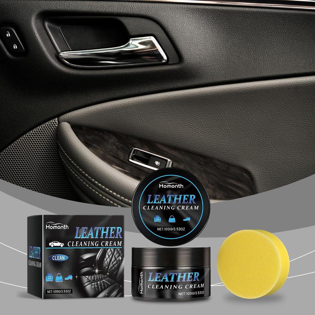 100g  Car Leather Care Paste Car Interior Leather Care Stain Removal Renovation Cleaning Paste