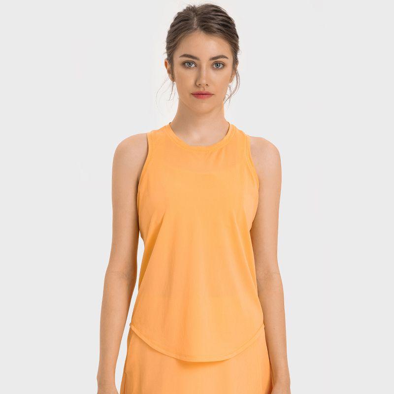 

Summer Thin Sports Vest Women s Outwear Quick-Drying Outdoor Yoga Clothes Blouse Fitness Running Loose Sleeveless T-shirt Boston Orange XL/10