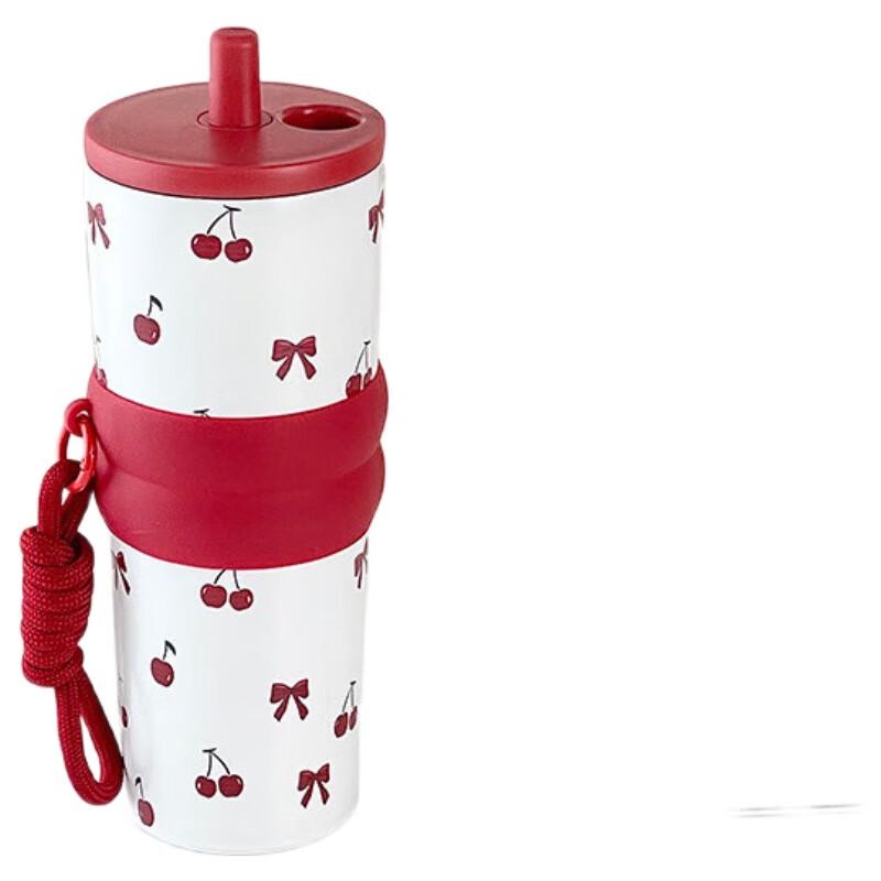 Xiaoyueya Portable Insulated Coffee Cup with Straw 700ml