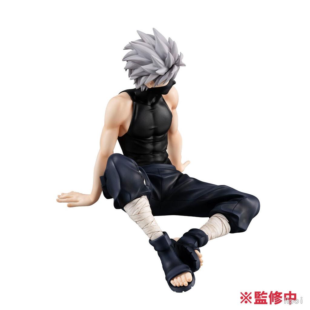 Figurine 9cm Anime Naruto Shippuuden Hatake Kakashi Posture Assise Étoiles PVC Modèle de Collection Ornements Jouets Cadeaux d'Anniversaire