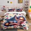 Patriotic Star Bedding Set Bedding Duvet Cover Set Duvet Cover Pillowcases (1 * Duvet Cover 2 * Pillowcases, Without Duvet Insert)