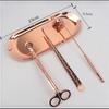 3PCS Wick Trimmer Home Care Modern Candle Tool Set Tray Rustproof Lovers Gift Snuffer Stainless Steel Portable Accessories