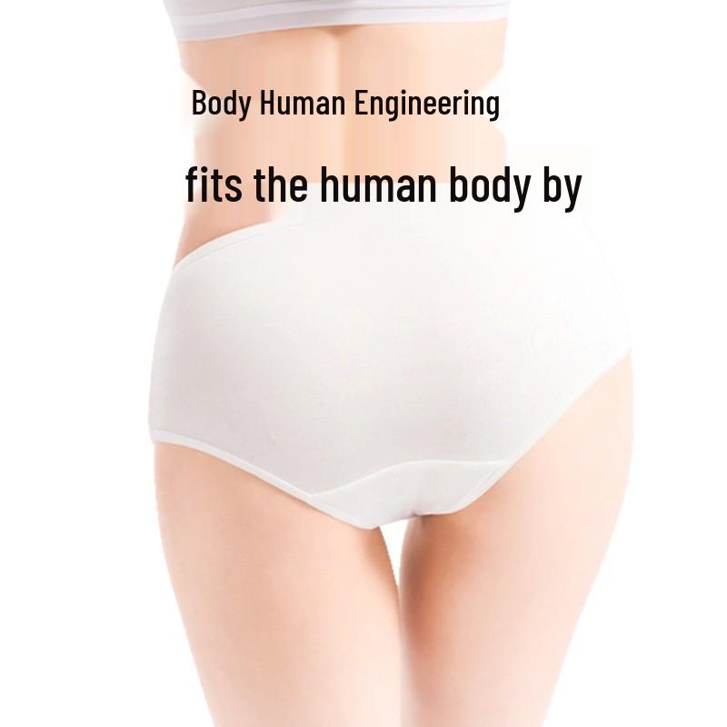 Women's Disposable Pure Cotton Underwear: Sterile, Wash-Free Triangle Briefs for Maternity, Postpartum, Menstrual Period, Travel, and Business Trips.