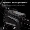 Front Bike Bag Waterproof Bicycle Accessories Bike Phone Bag with TPU Sensitive Touch Screen Cycling Gift for Mountain Racing