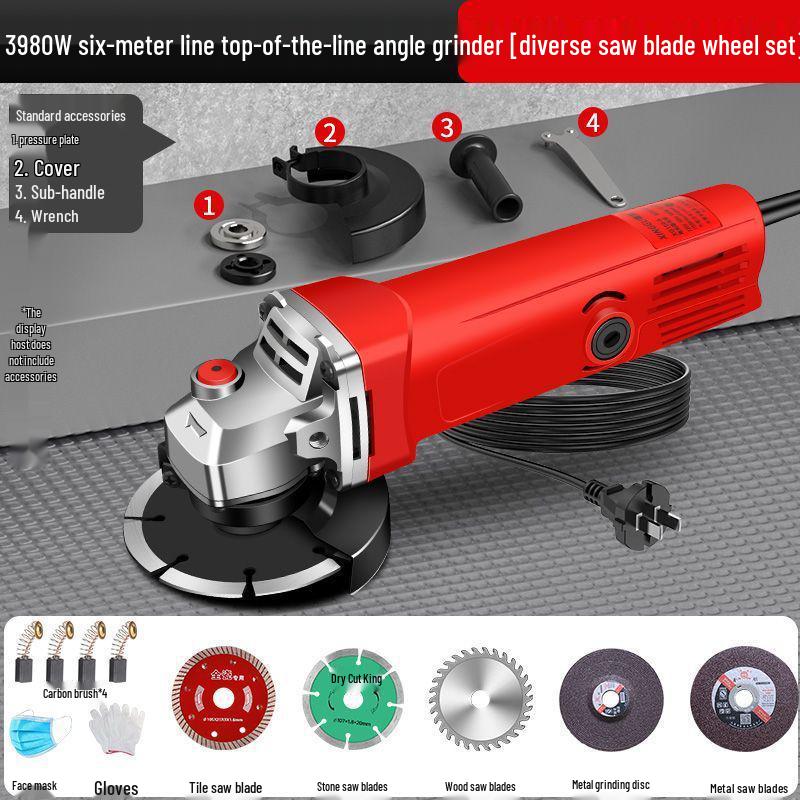 Multifunctional Angle Grinder & Polisher for Household Use