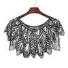 Sleeveless Evening Cape Sparkling Party Shawl Simple Sequins Shawl  Girl