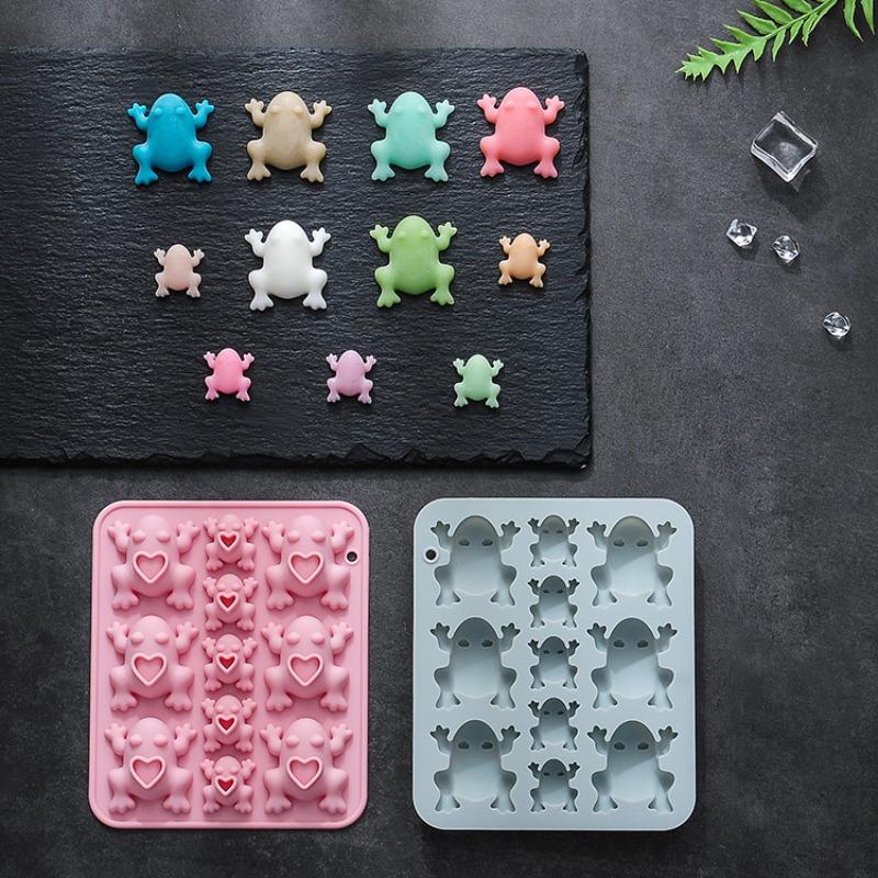 Kreativ Håndlaget DIY Froskeform 11 Forskjellige Størrelser Silikonform Kake Dessert Baking Sjokolade Godteri Bakverk Former Tilbehør