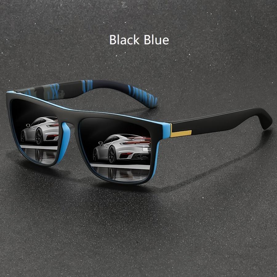 Vintage Square Frame Fashion Glasses for Men & Women Lightweight Durable Plastic Eyewear for Driving, Classic Retro Style with Full-Rim Frame
