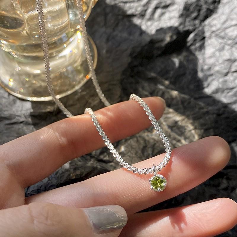 Trendy Shiny Bead Clavicle Necklace for Women - Cool Niche Design