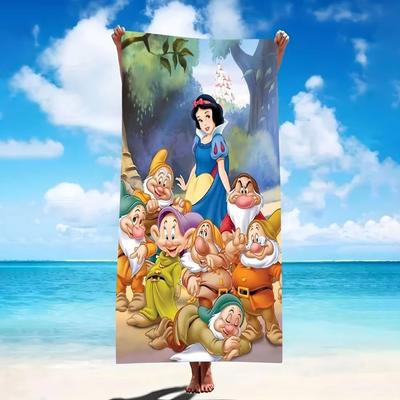 Snow White and the Seven Dwarfs Beach Towel Fun and Whimsical for Summer Swimming Parties Bathing Travel and Vacations