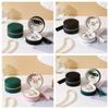 Solid Colored Jewelry Storage Box Round Necklace Ring Case Simple Earring Organizer  Girls