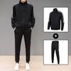 Sportanzug Herren Strickjacke Sweatshirt Jogginghose Jugend Lockerer Schnitt Freizeit Stehkragen Zweiteiliges Set Gruppenkleidung