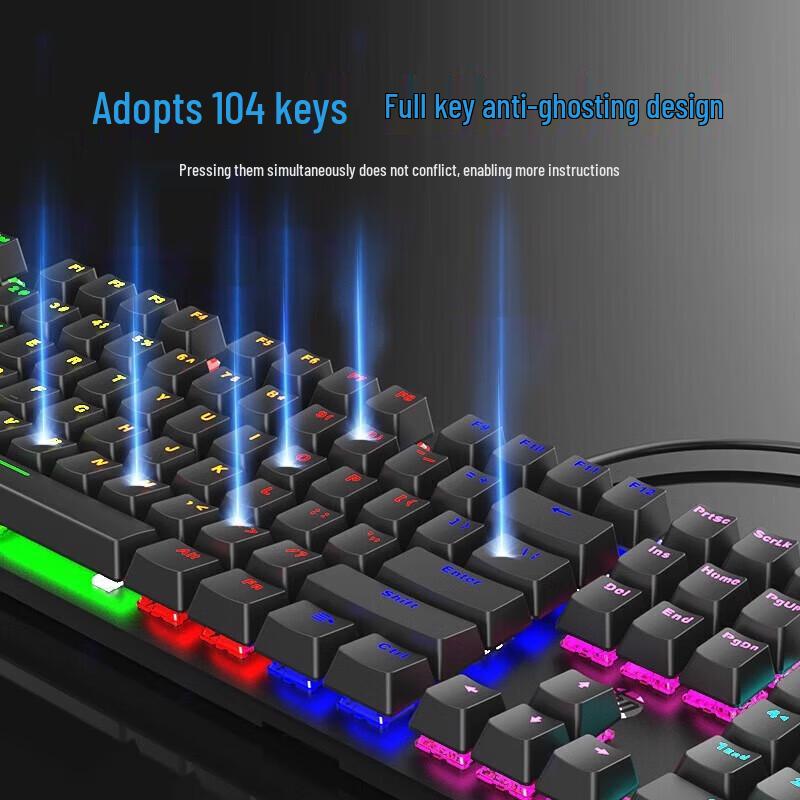 HP K10G-104 104-Key Wired Mechanical Gaming Keyboard