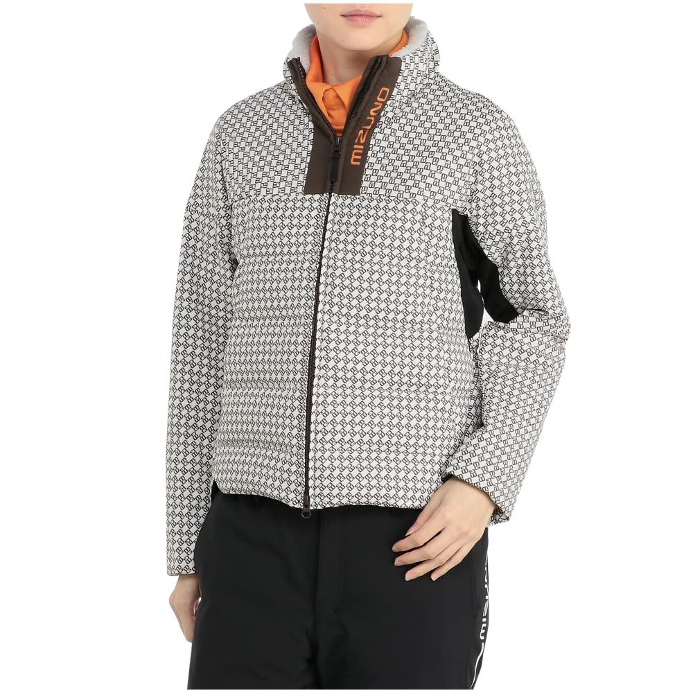 Mizuno Breath Thermo Tech Lining Down E2MEB701 Jacket, Heat-Generating Material, Women's, Off-White,