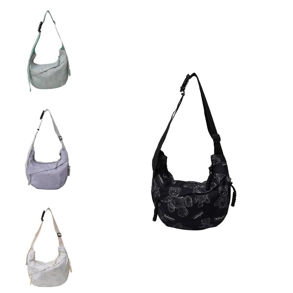 Trendy Casual Shoulder Bag For Women In White Purple Green And Black Fashionable Colors