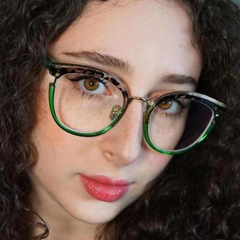 Vintage Anti Blue Light Cat Eye TR90 Glasses Women Luxury Brand Designer Trend Myopia Prescription Optical Eye Glasses Frame