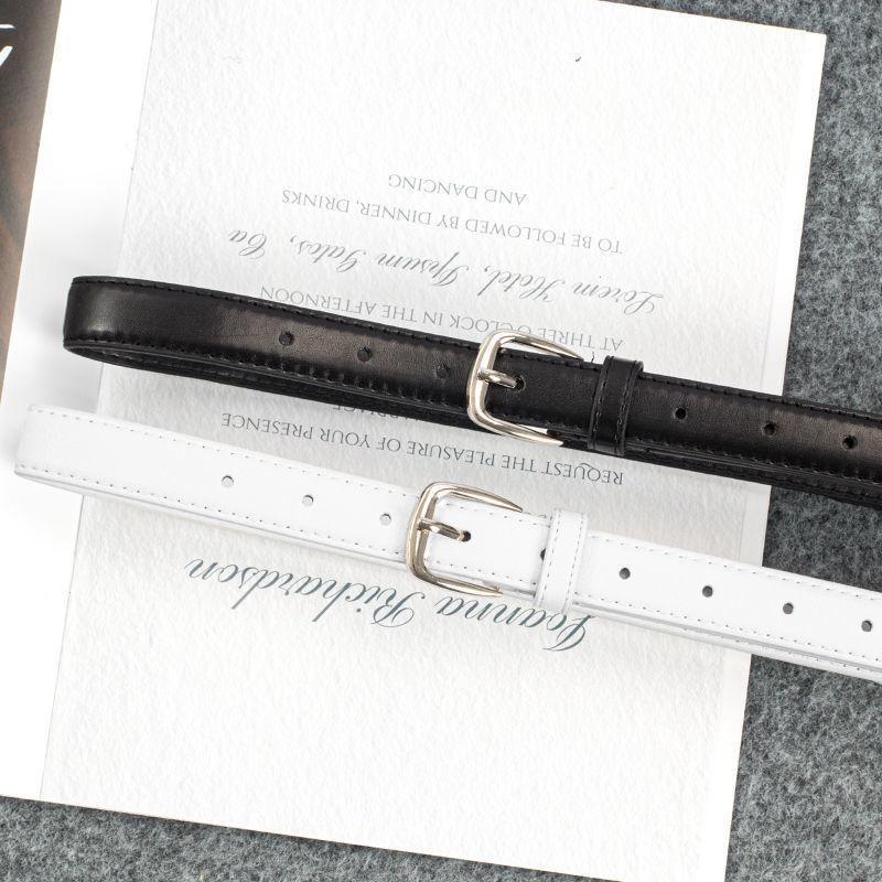 Black Versatile Pu Belt For Women School Style Fashionable And Chic For 2023