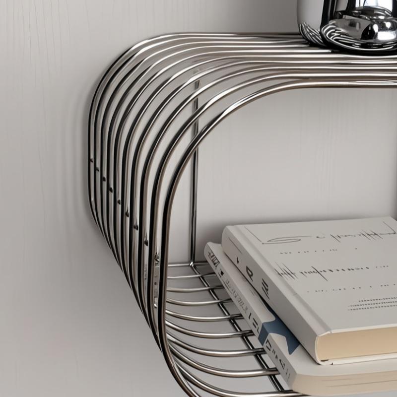 Wall Mounted Coffee Table Stainless Steel Side Tables Multifunctional Modern Tea Table Minimalist Luxury Living Room Tables