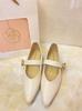 New Soft Leather French Soft Sole Temperament Low Heel Mary Jane Women'S Shoes Pointed Tip Single Shoes Women'S Thick Heel