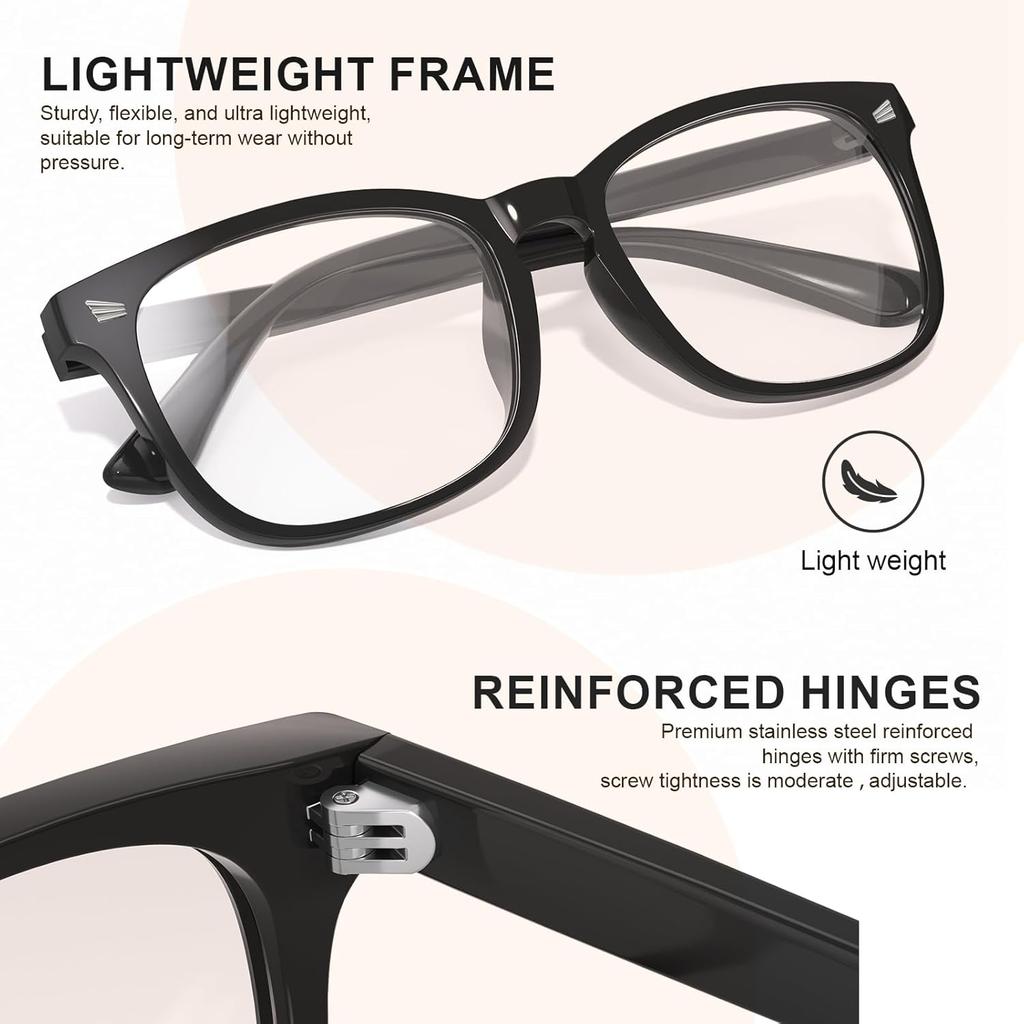 Blue Light Blocking Glasses Square Nerd Matte Black Anti Ray Computer Eyewear Transparent Fashion Frame