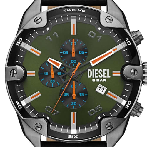 Diesel Watch with Spikes, DZ4626, Black