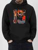 Fashion Hoodie with Cartoon Print - Casual Polyester Hooded Sweatshirt with Drawstring