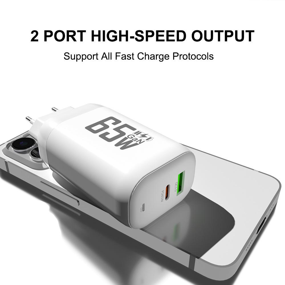 65W nabíječka GaN USB typu C Rychlá nabíječka PD 45W QC3.0 Rychlá nabíječka USB C typu C pro Macbook Laptop iPad iPad iPhone 15 Samsung