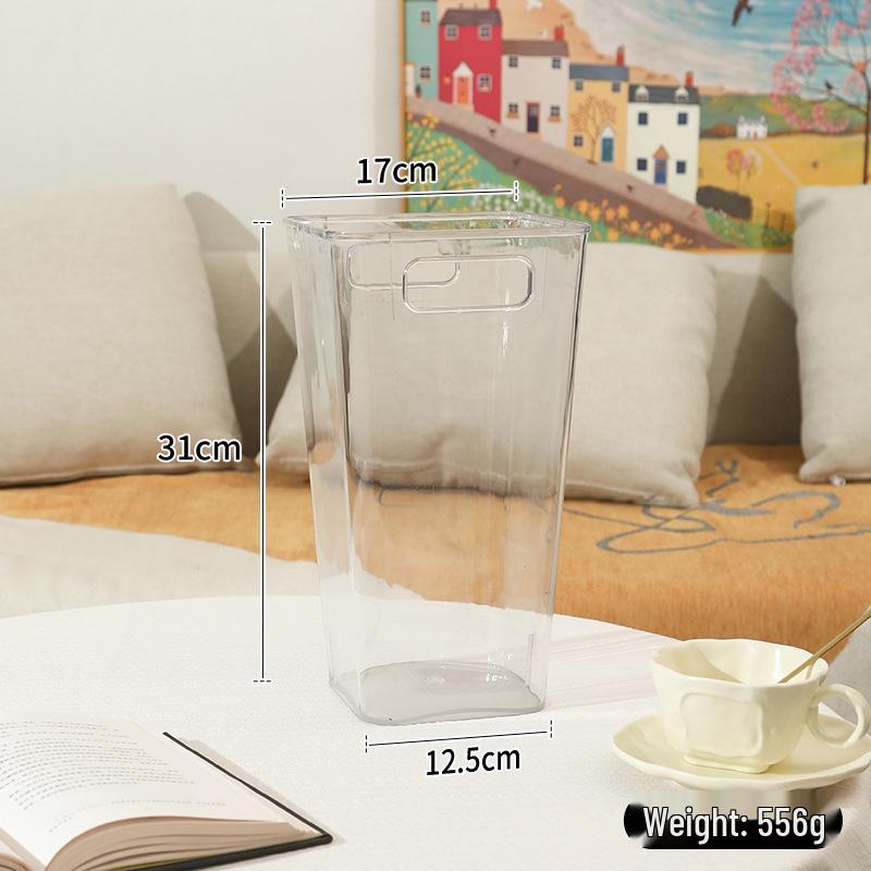 Acrylic Flower Watering and Arrangement Bucket - Hydroponic, Transparent Plastic for Fresh Flowers