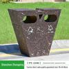 Stainless Steel Outdoor Trash Can: Large Sanitation Bin for Fruit Peels and Waste