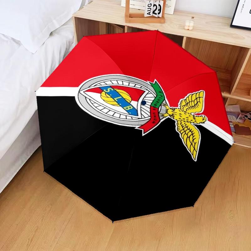 1PC Benfica Football Club Printed Umbrella Folding umbrella, automatic umbrella 8-Frame for Travel, camping Fan gifts Christmas Gifts