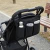 Pushchair Organizer Bag Thick Oxford Cloth Rolling Support Side Pouch Large Capacity