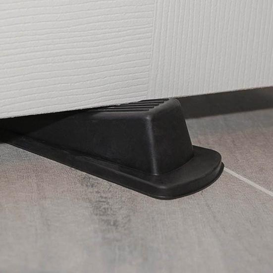 2 Stück abgeschrägter Gummi-Türstopper-Keil, robust, verhindert das Schließen von Türen, verstärkter Türstopfen, Heim- und Bürobedarf