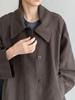 So Berlin Holiday: Women's Korean Style Loose Turn-Down Collar Mid-Length Trench Coat