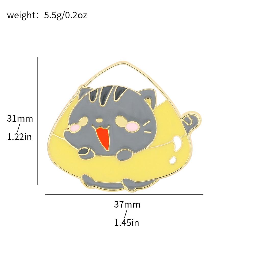Cute cartoon cat series brooch personality funny Halloween creative ghost pumpkin kitten bag accessories