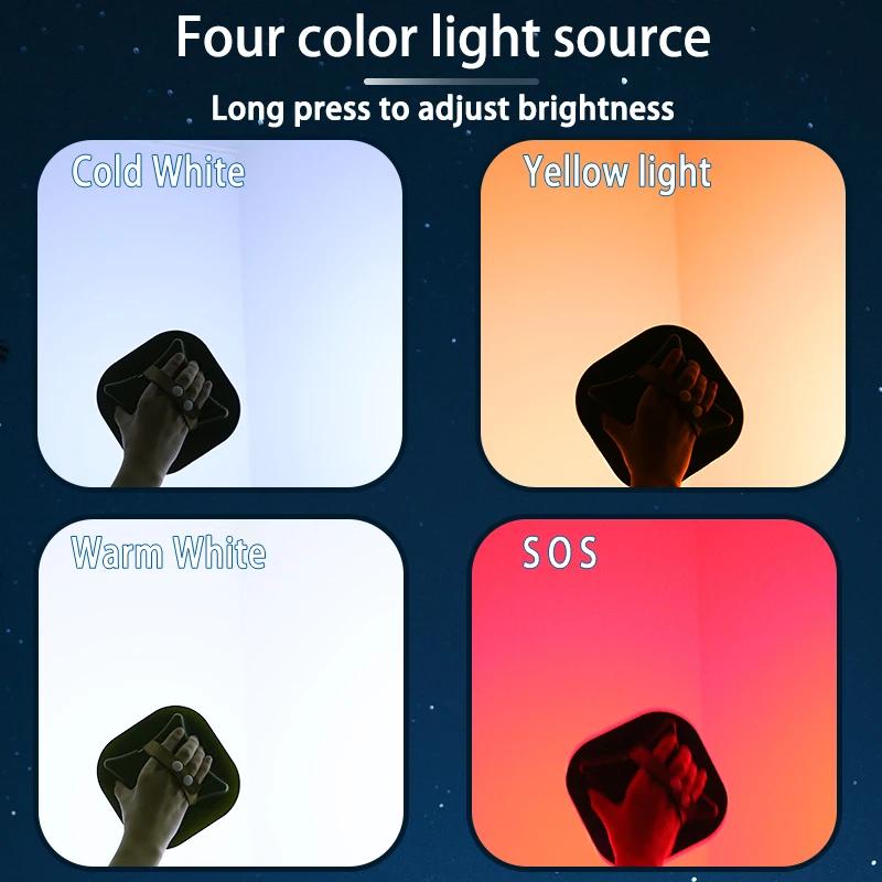 Rechargeable Camping Light Outdoor Tent Light Magnetic Suction Emergency Car Maintenance Work LED Lantern Flashlight USB Type-c