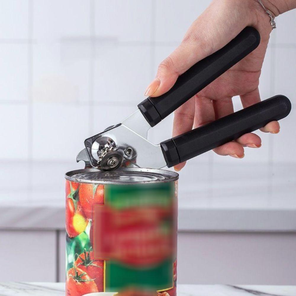 Professional Stainless Steel Manual Can Opener Easy Grip Labor-saving Bottle Opener Anti-Slip Handle Tin Can Opener Outdoor