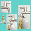 Universal 3-In-1 Brass Hose Tap Connectors Set Vintage Faucet Adapter Washing Machine Quick Connector