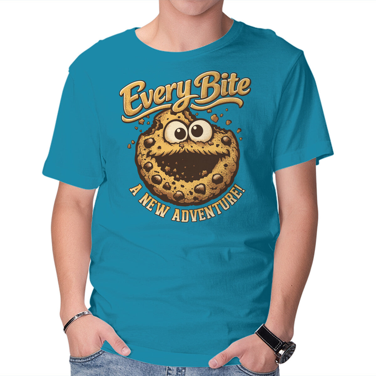 Unisex Crew Neck T-Shirt Every Bite Graphic Short Sleeve Casual Tee XXL