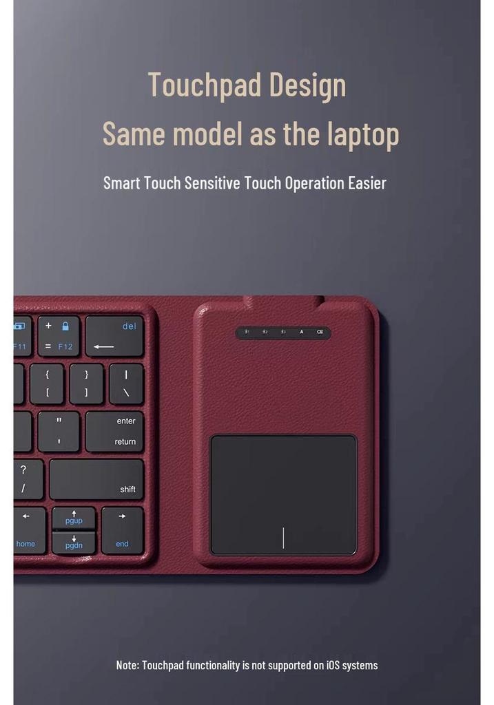 Portable Foldable Bluetooth Keyboard & Touchpad Set for Laptops, iPads, Tablets, Phones with Wireless Mouse