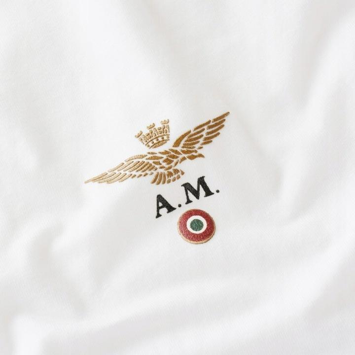 Aeronautica Militare biały t-shirt koszulka męska crew-neck SCOTI001J508-73009 XXL